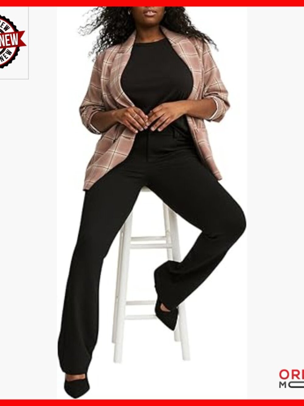 Plus Size Ponte Pants Bootcut Work Wear Stretch Comfort